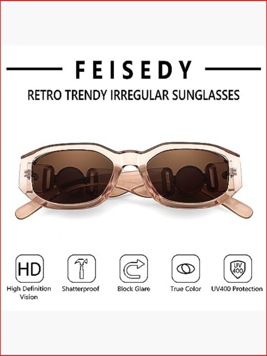 Retro Trendy Rectangle Sunglasses for Women Men Vintage 90s Small Narrow Square main image 7